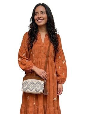 Antigua Artisan Handwoven Boho Southwestern Crossbody Purse Bag NWT